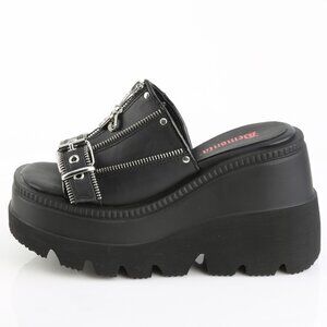 Gothic Platform Slide Mules Wedge Sandals